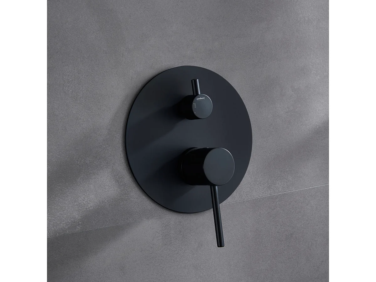 Colonne de Douche Encastrée Anti-Calcaire Noir Mat IMEX MONZA GPM039/NG