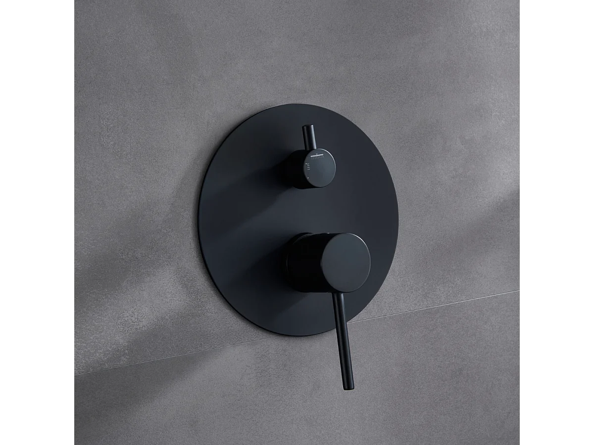 Colonne de Douche Encastrée Anti-Calcaire Noir Mat IMEX MONZA GPM039/NG