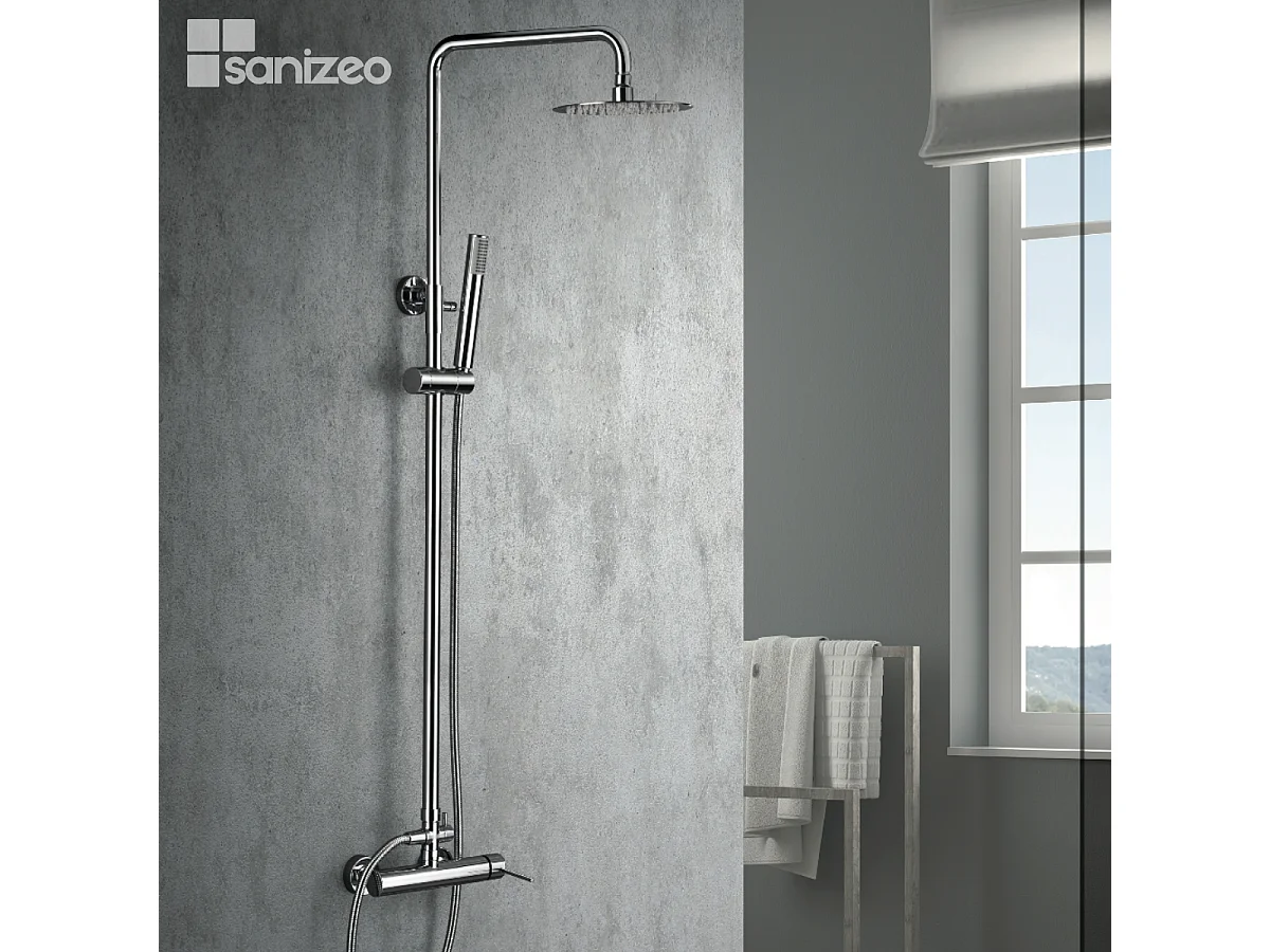 Colonne de Douche Anti-Calcaire Chrome MILOS STICK BDYS045