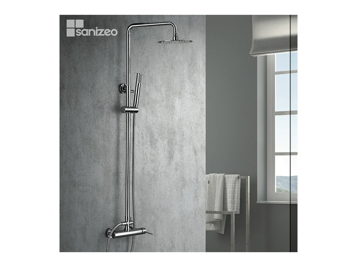 Colonne de Douche Anti-Calcaire Chrome MILOS STICK BDYS045
