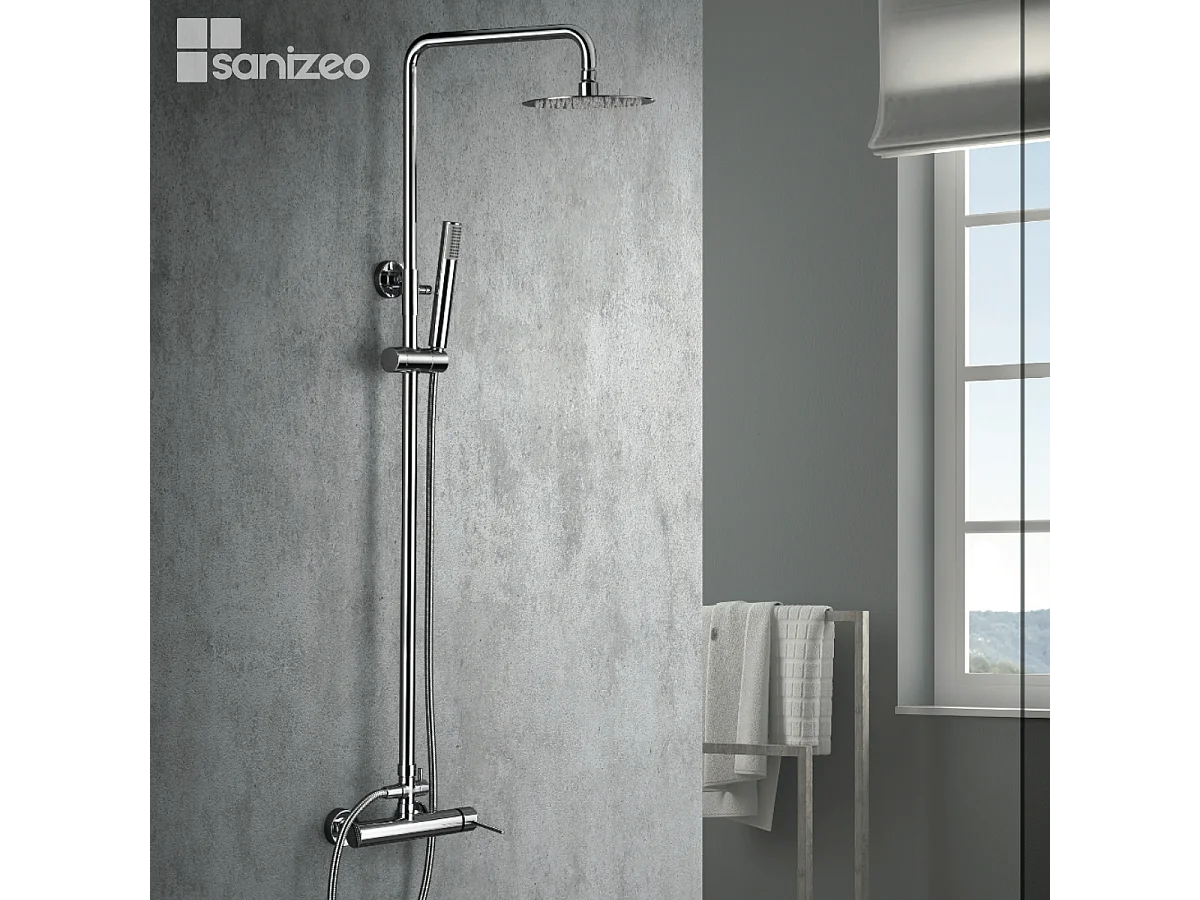 Colonne de Douche Anti-Calcaire Chrome MILOS STICK BDYS045