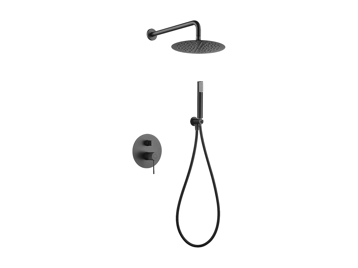 Colonne de Douche Encastrée noir métal anti-calcaire - Design Moderne et Économie d'eau - Kit Complet LINE IMEX