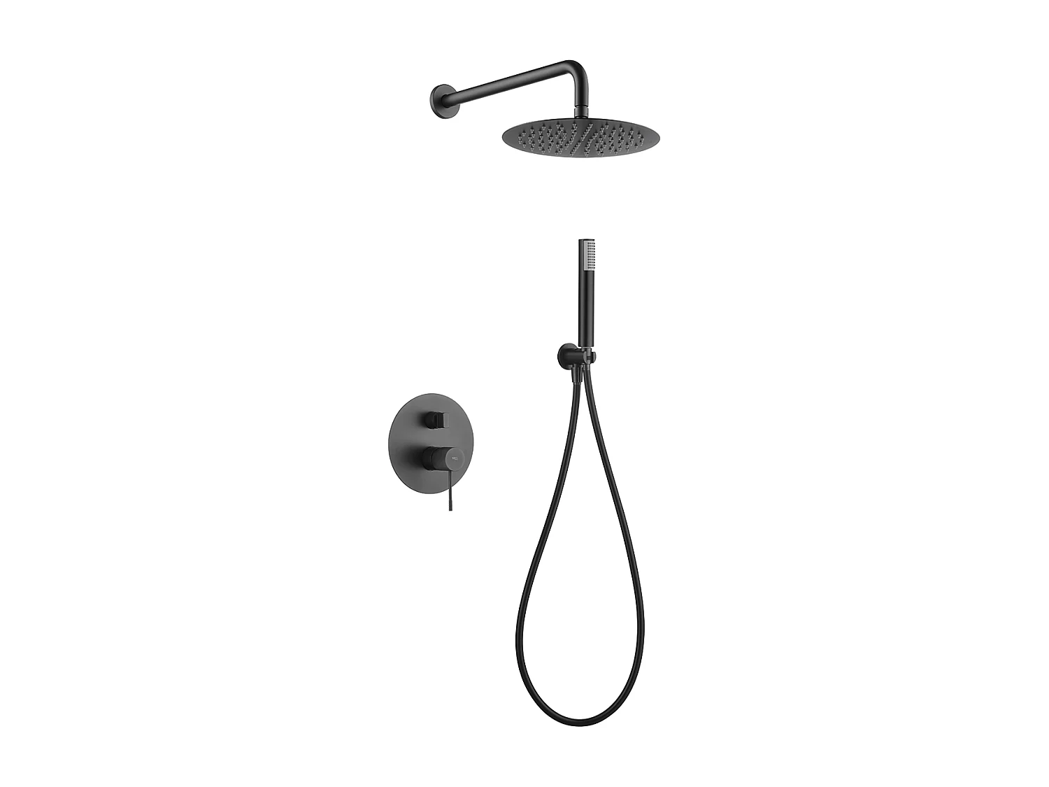 Colonne de Douche Encastrée noir métal anti-calcaire - Design Moderne et Économie d'eau - Kit Complet LINE IMEX