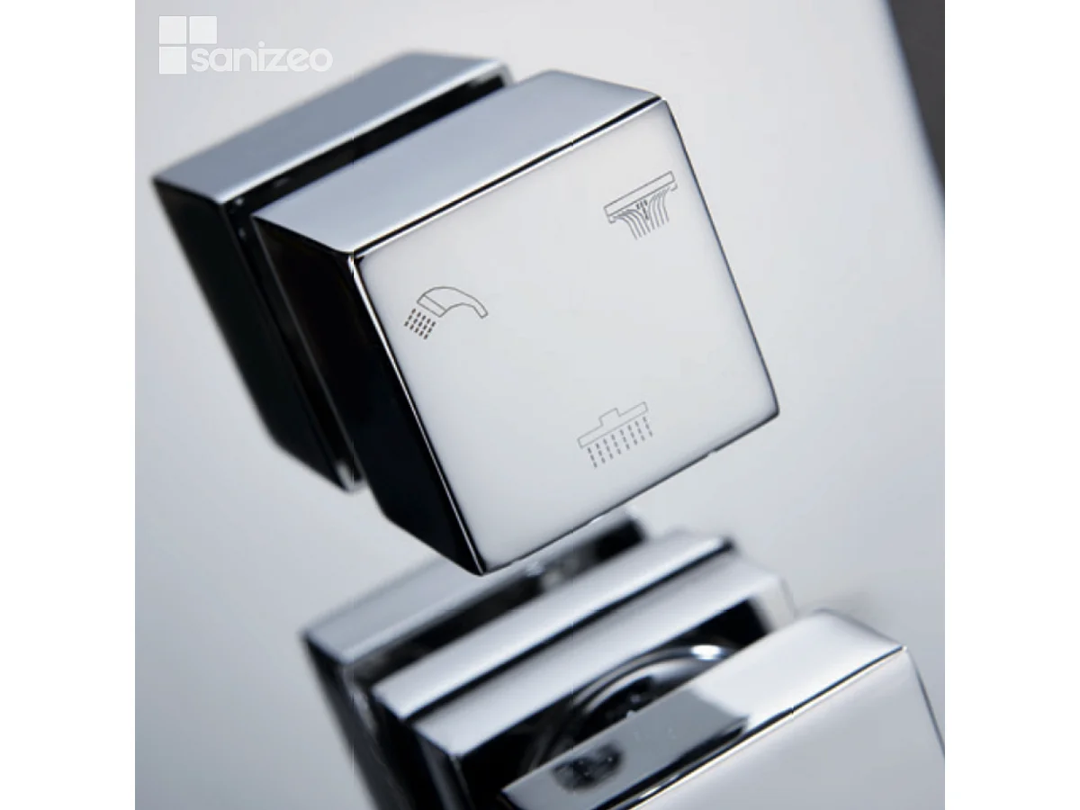 Colonne de Douche Encastrée Anti-Calcaire Chrome MALAGA GTS020