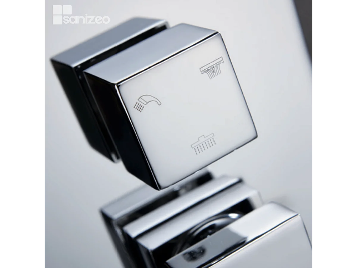 Colonne de Douche Encastrée Anti-Calcaire Chrome MALAGA GTS020