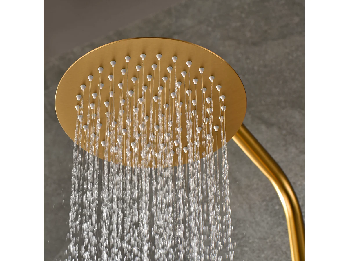 Colonne de Douche Thermostatique Anti-Calcaire Or Brossé IMEX MONZA BTM039/OC