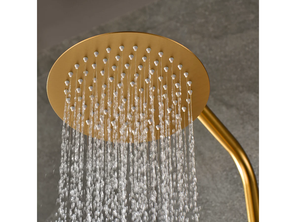 Colonne de Douche Thermostatique Anti-Calcaire Or Brossé IMEX MONZA BTM039/OC