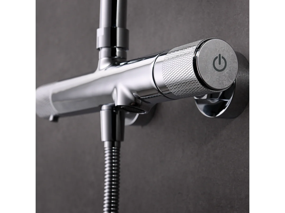 Colonne de Douche et Baignoire Thermostatique chromé anti-calcaire - Design Moderne - MONZA IMEX