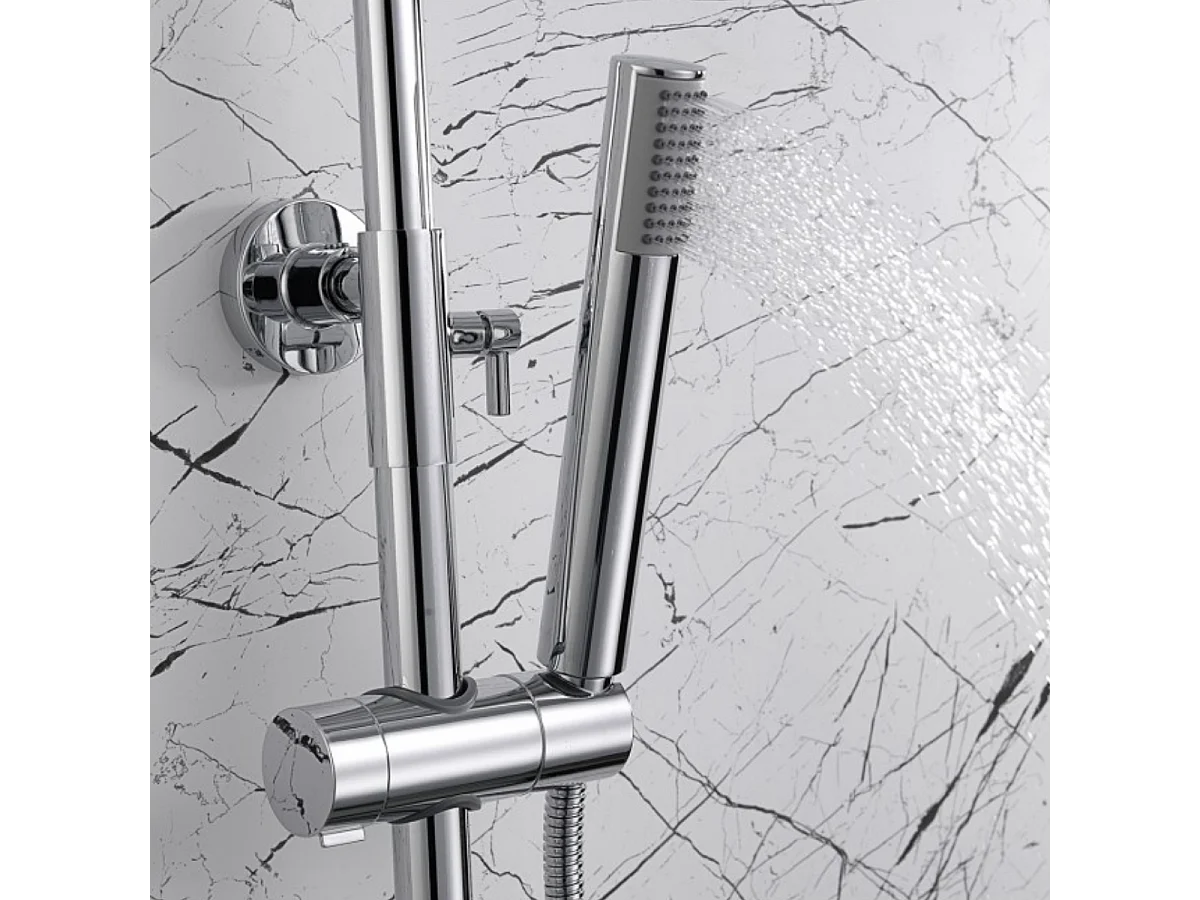 Colonne de Douche et Baignoire Thermostatique chromé anti-calcaire - Design Moderne - MONZA IMEX