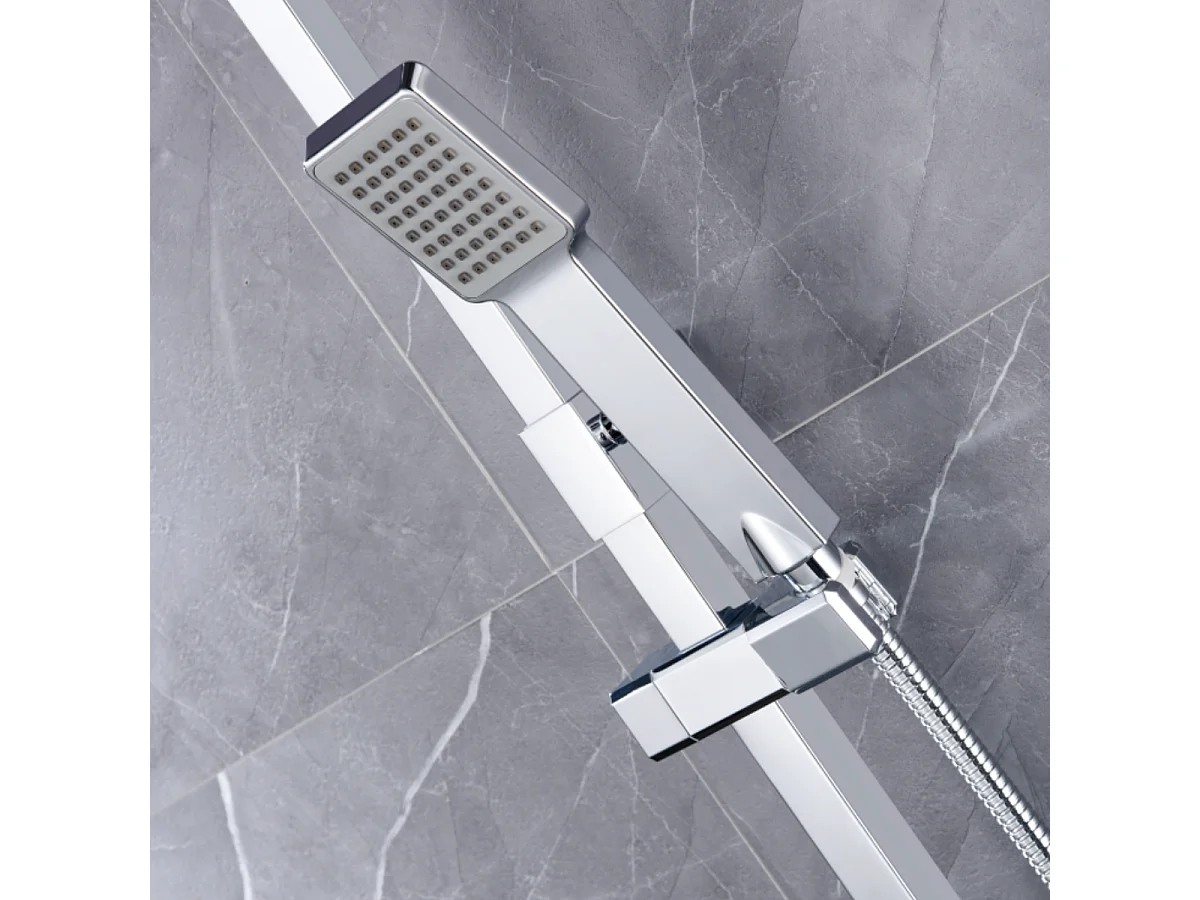 Colonne de Douche chromé anti-calcaire - Design Moderne et Économie d'eau - Kit Complet PISA IMEX