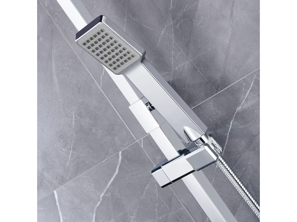Colonne de Douche chromé anti-calcaire - Design Moderne et Économie d'eau - Kit Complet PISA IMEX