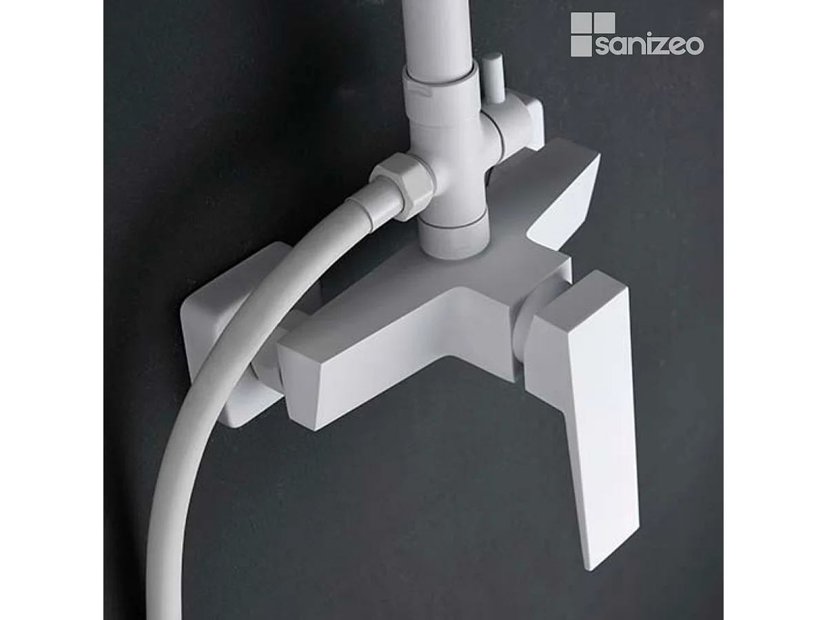 Colonne de Douche blanc mat anti-calcaire - Design Moderne et Économie d'eau - Kit Complet ART IMEX