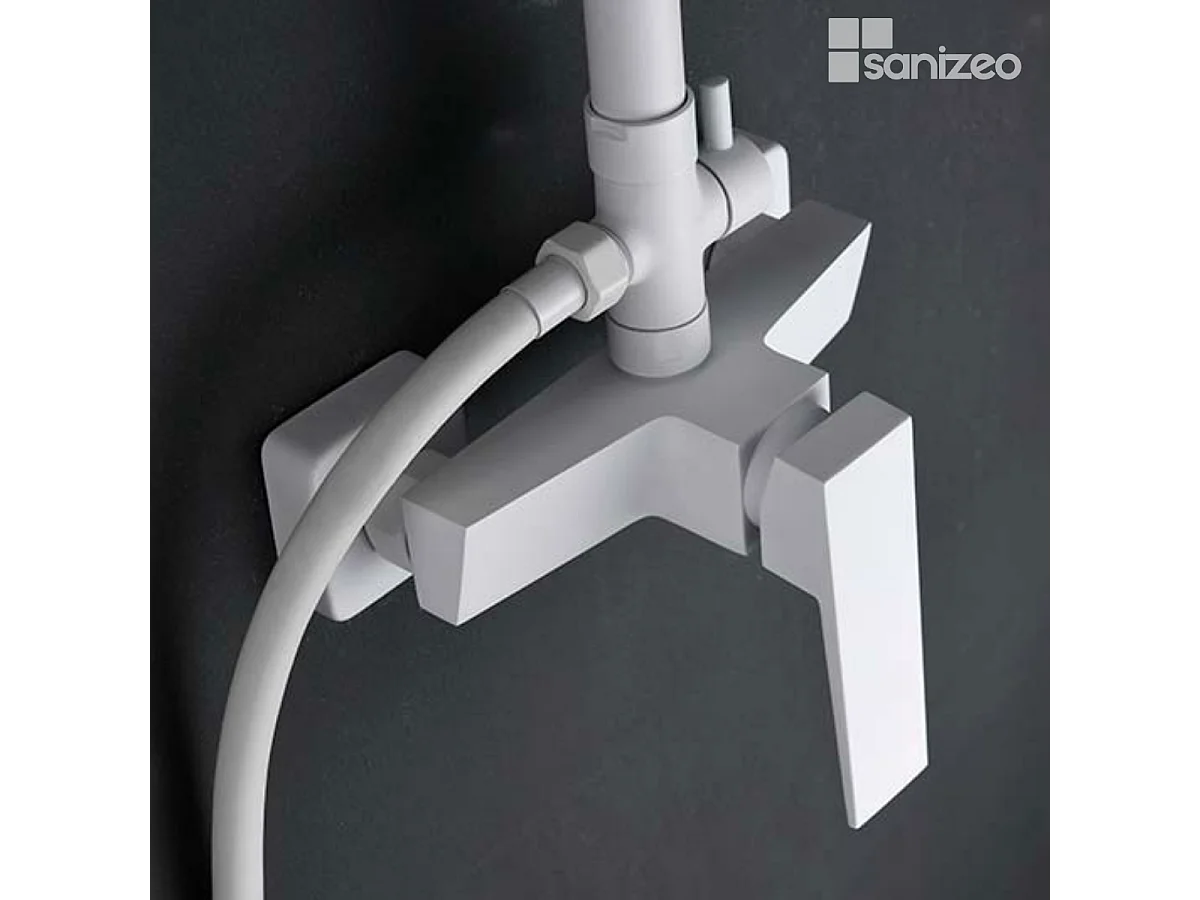 Colonne de Douche blanc mat anti-calcaire - Design Moderne et Économie d'eau - Kit Complet ART IMEX