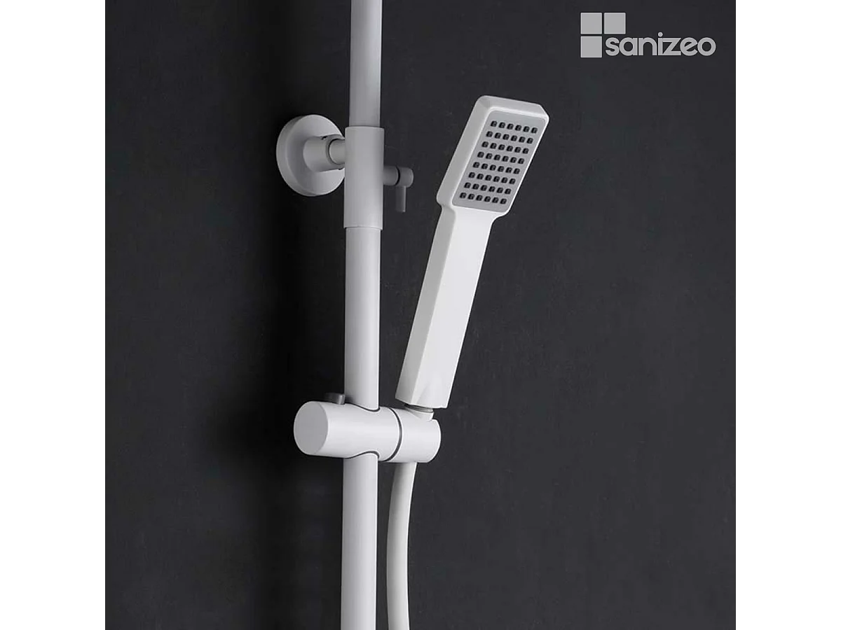 Colonne de Douche blanc mat anti-calcaire - Design Moderne et Économie d'eau - Kit Complet ART IMEX