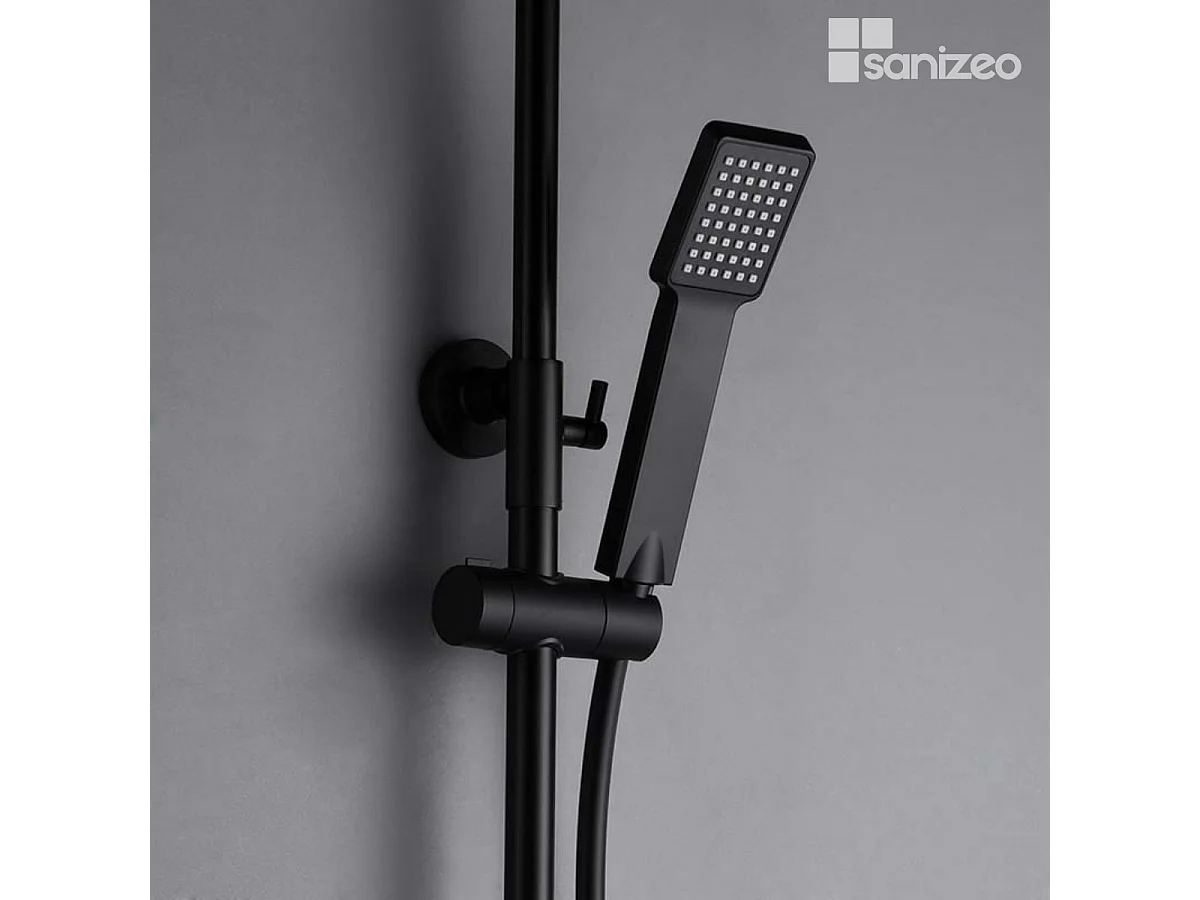 Colonne de Douche noir mat anti-calcaire - Design Moderne et Économie d'eau - Kit Complet ART IMEX