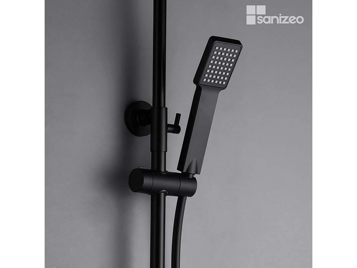 Colonne de Douche noir mat anti-calcaire - Design Moderne et Économie d'eau - Kit Complet ART IMEX