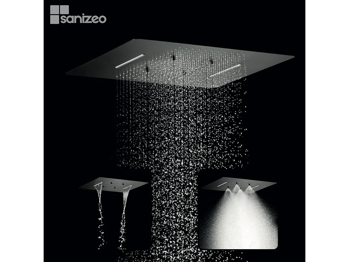 Colonne de Douche Encastrée noir mat anti-calcaire - Design Moderne et Économie d'eau - Kit Complet SUMATRA IMEX