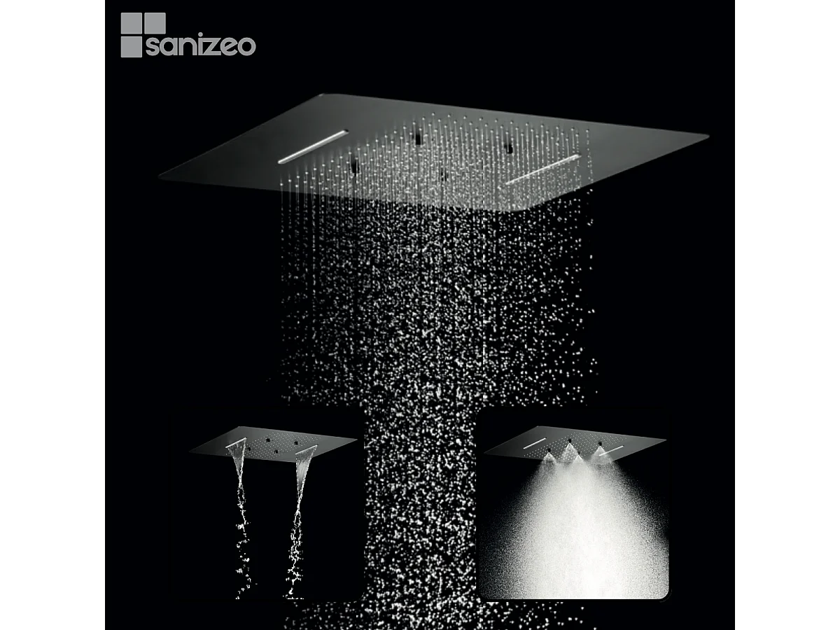 Colonne de Douche Encastrée noir mat anti-calcaire - Design Moderne et Économie d'eau - Kit Complet SUMATRA IMEX