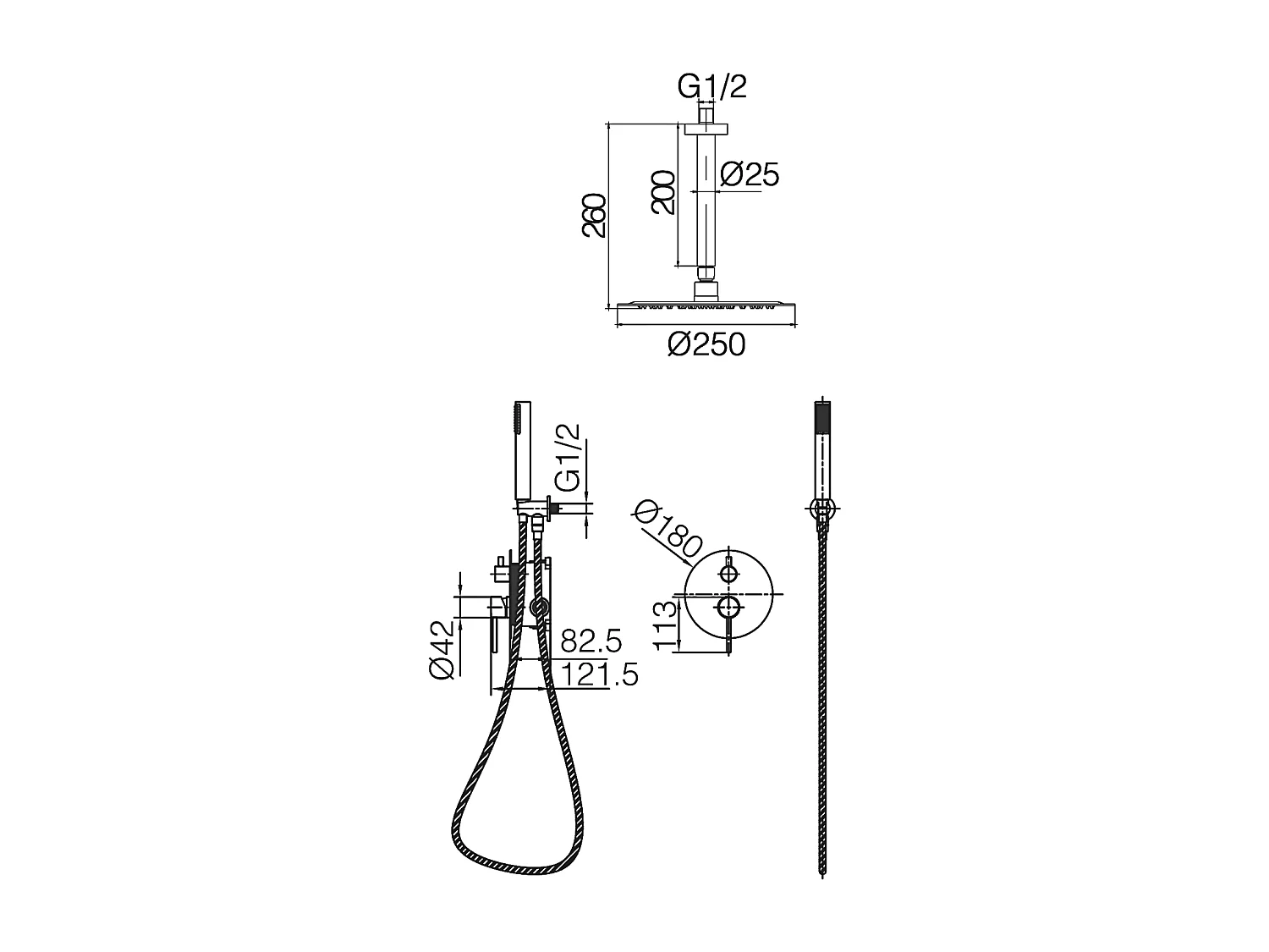 Colonne de Douche Anti-Calcaire Chrome IMEX MONZA BDM039
