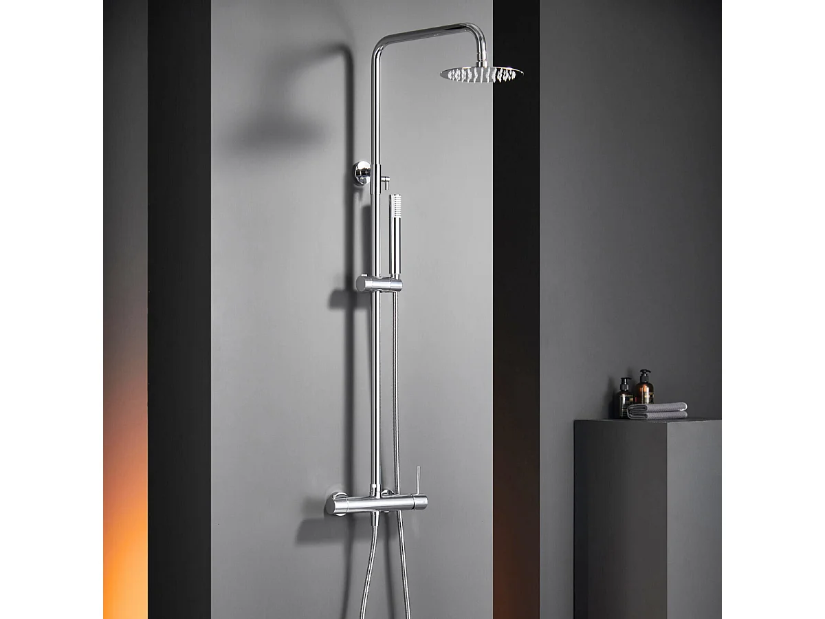 Colonne de Douche Anti-Calcaire Chrome IMEX MONZA BDM039