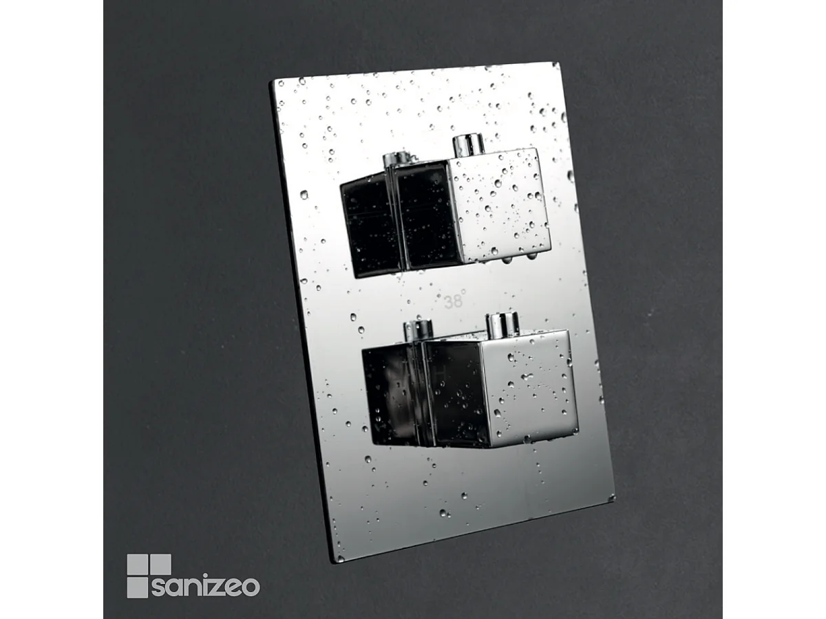 Colonne de Douche Encastrée chromé anti-calcaire - Design Moderne et Économie d'eau - Kit Complet CIES IMEX