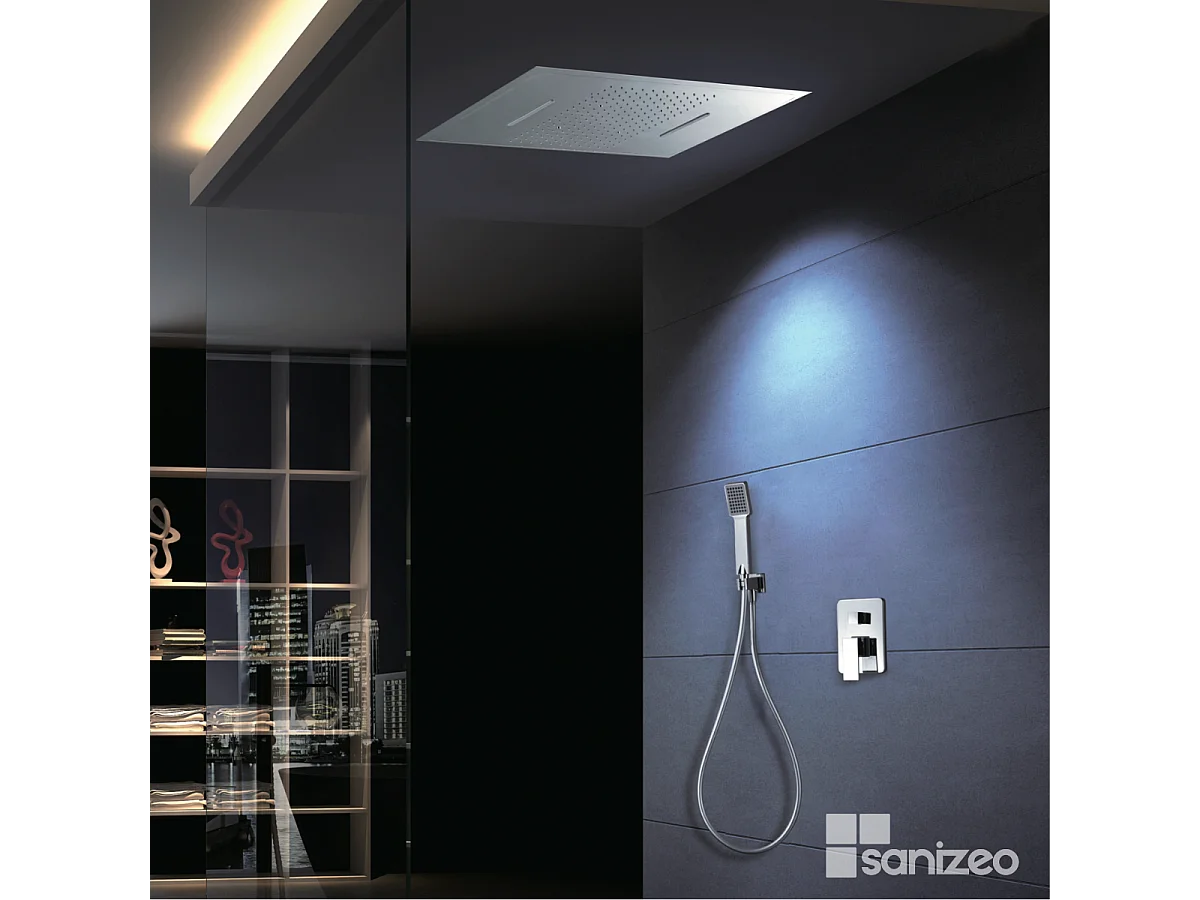 Colonne de Douche Encastrée chromé anti-calcaire - Design Moderne et Économie d'eau - Kit Complet SUMATRA IMEX