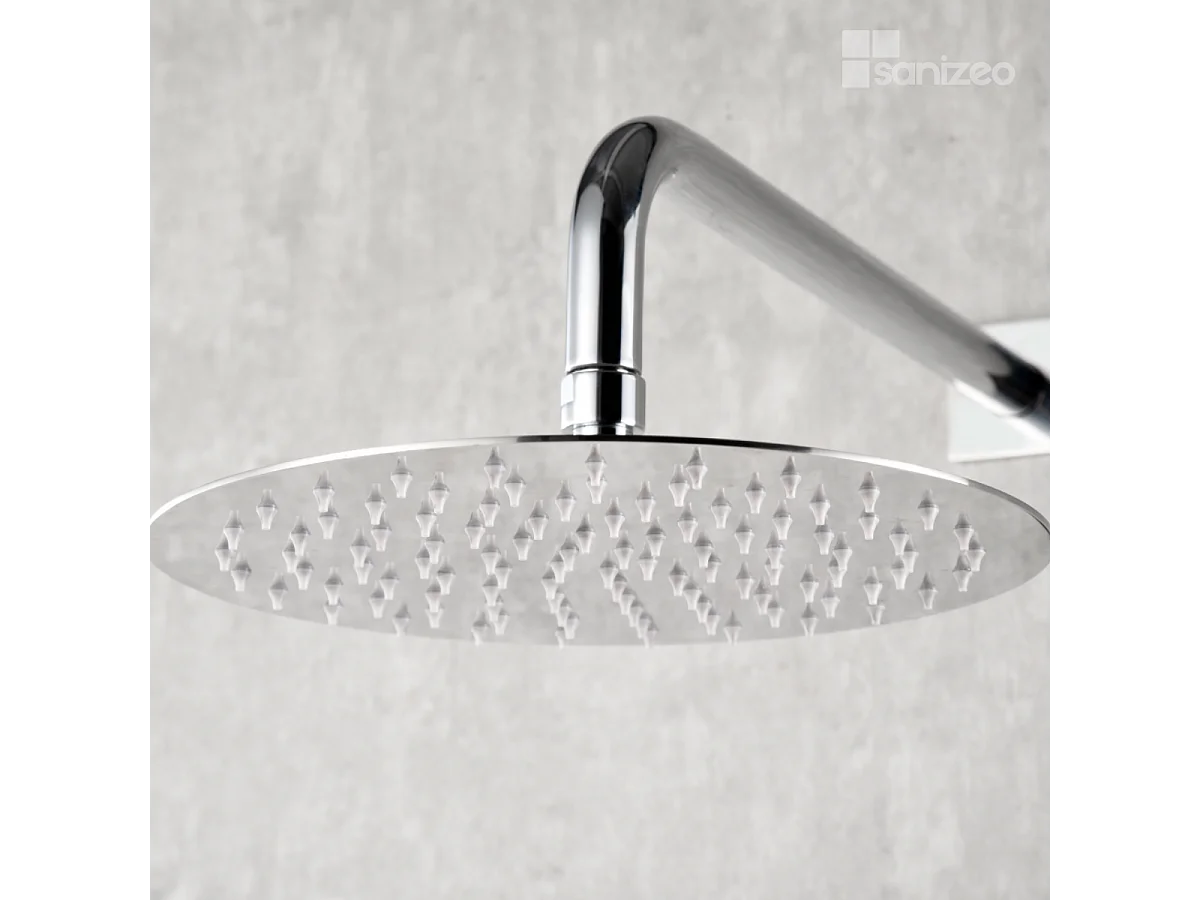 Colonne de Douche Encastrée avec Mitigeur Thermostatique chromé anti-calcaire - Design Moderne - TIBET IMEX