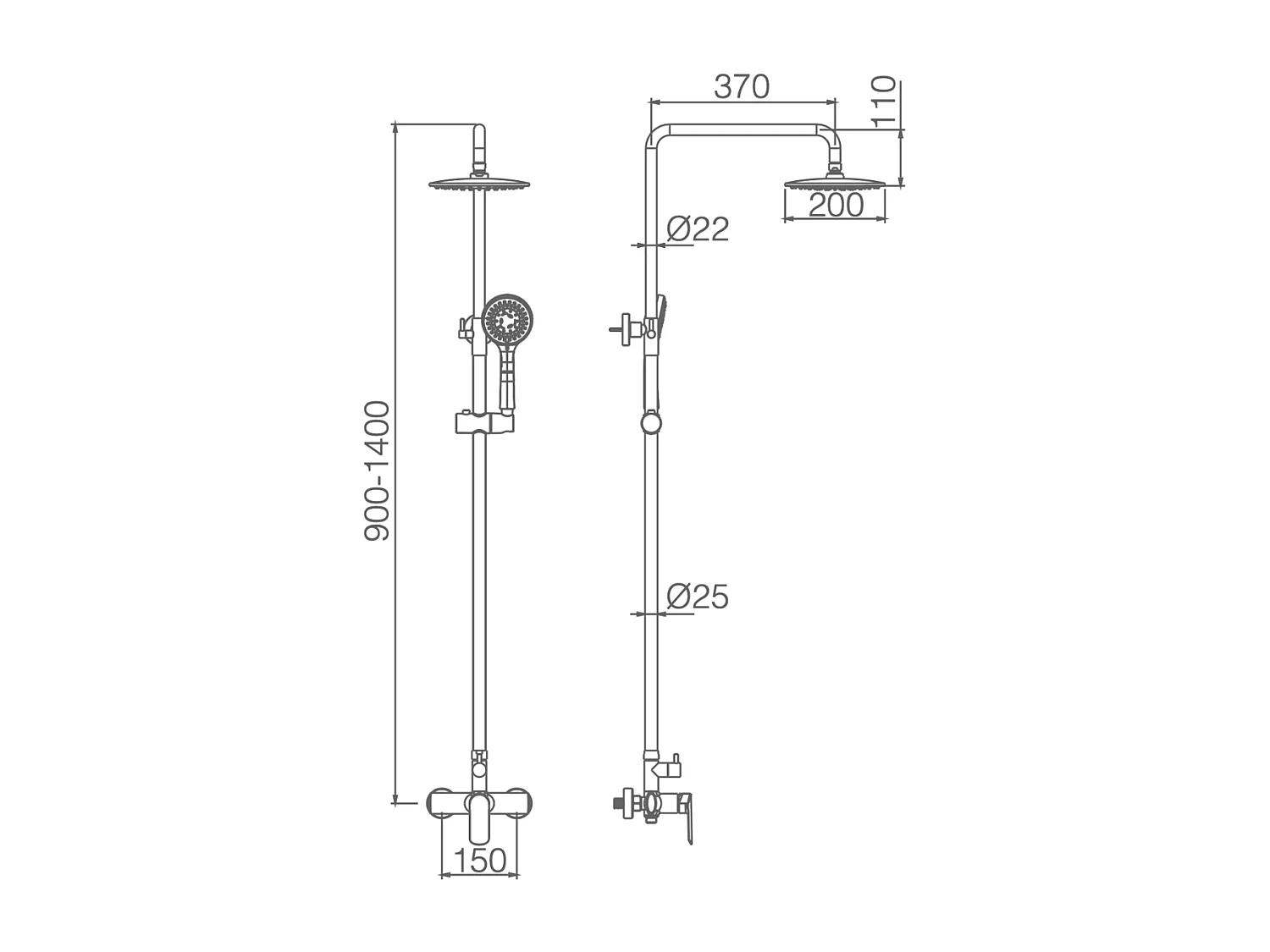 Colonne de Douche chromé anti-calcaire - Design Moderne et Économie d'eau - Kit Complet URAL IMEX