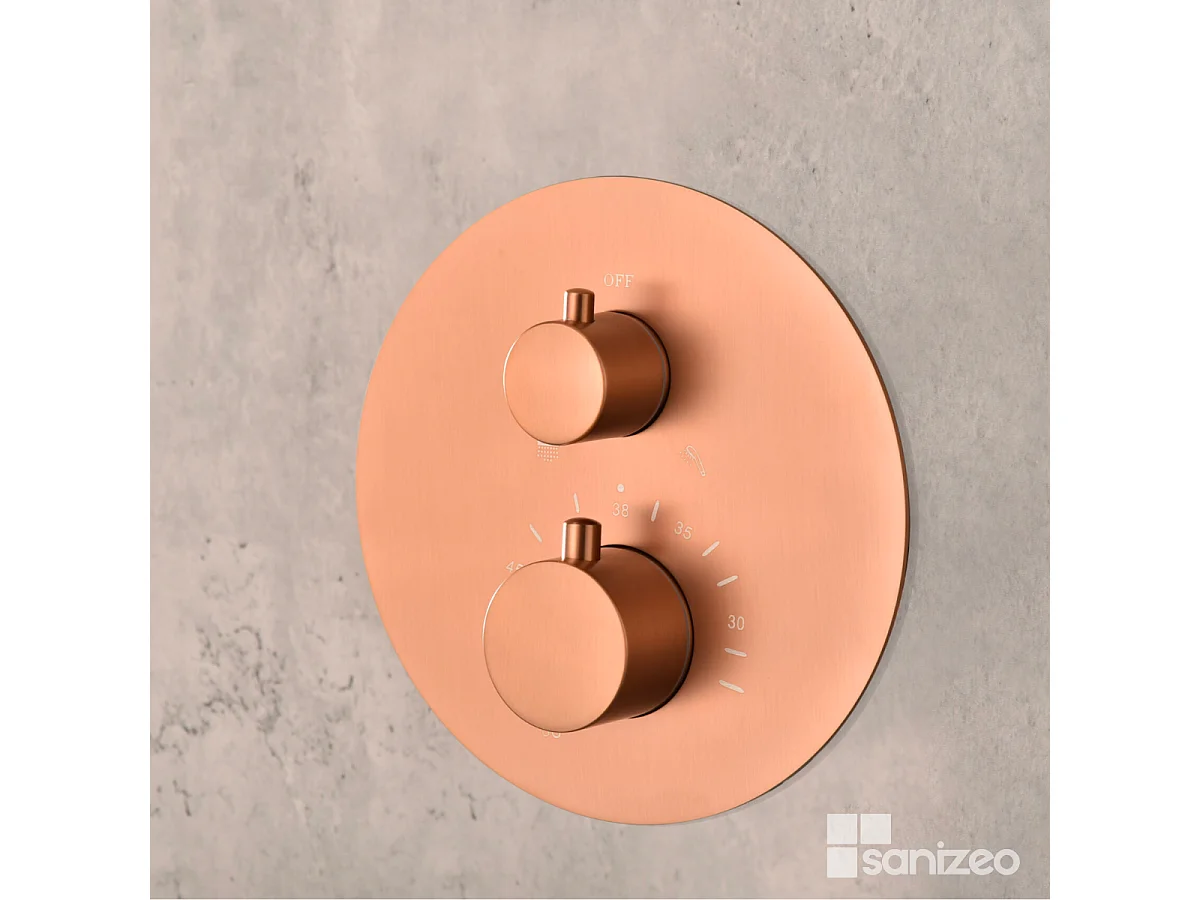 Colonne de Douche Encastrée Anti-Calcaire Or Rose Cuivré IMEX MONZA GPM039/ORC