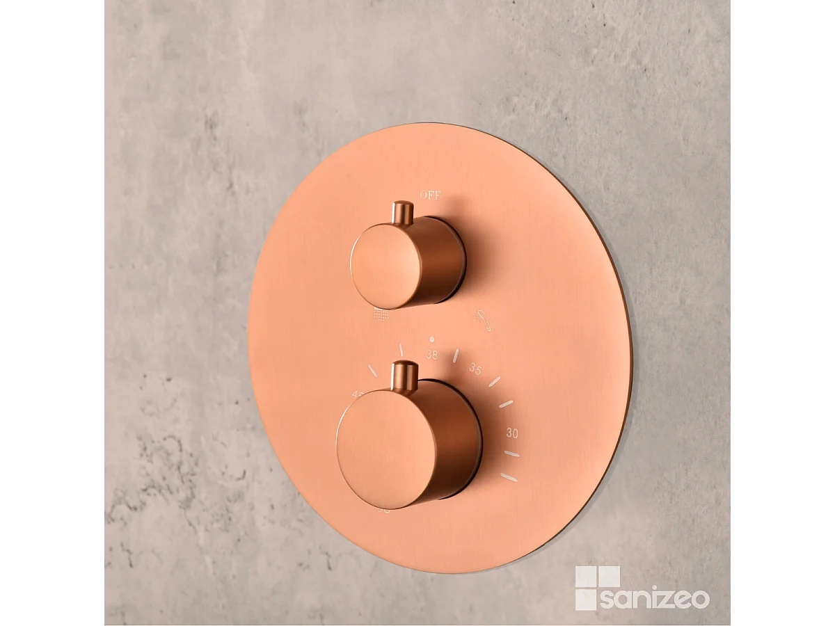 Colonne de Douche Encastrée Anti-Calcaire Or Rose Cuivré IMEX MONZA GPM039/ORC