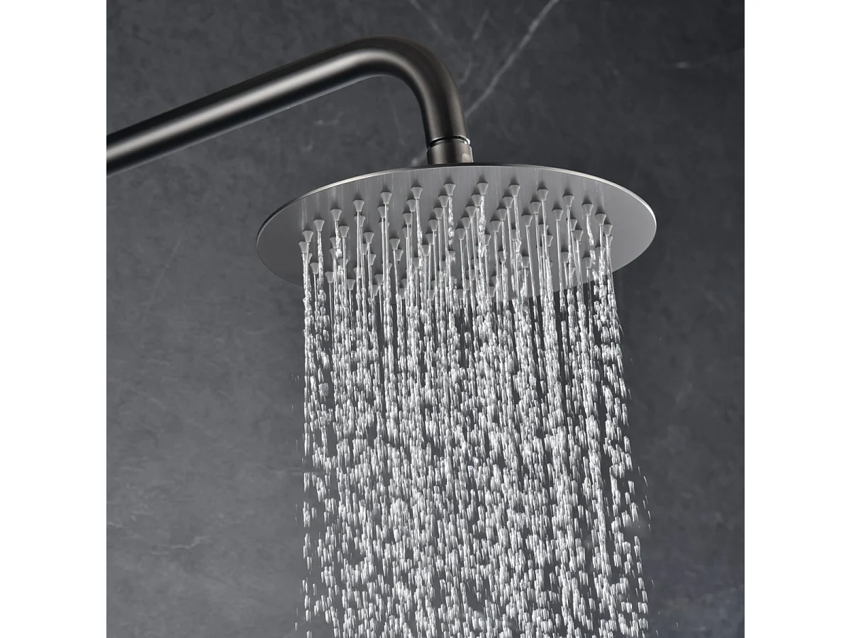 Colonne de Douche avec Mitigeur Thermostatique noir métal anti-calcaire - Design Moderne - MONZA IMEX