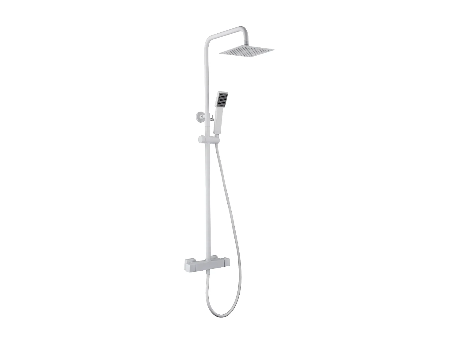 Colonne de Douche avec Mitigeur Thermostatique blanc mat anti-calcaire - Design Moderne - ART IMEX