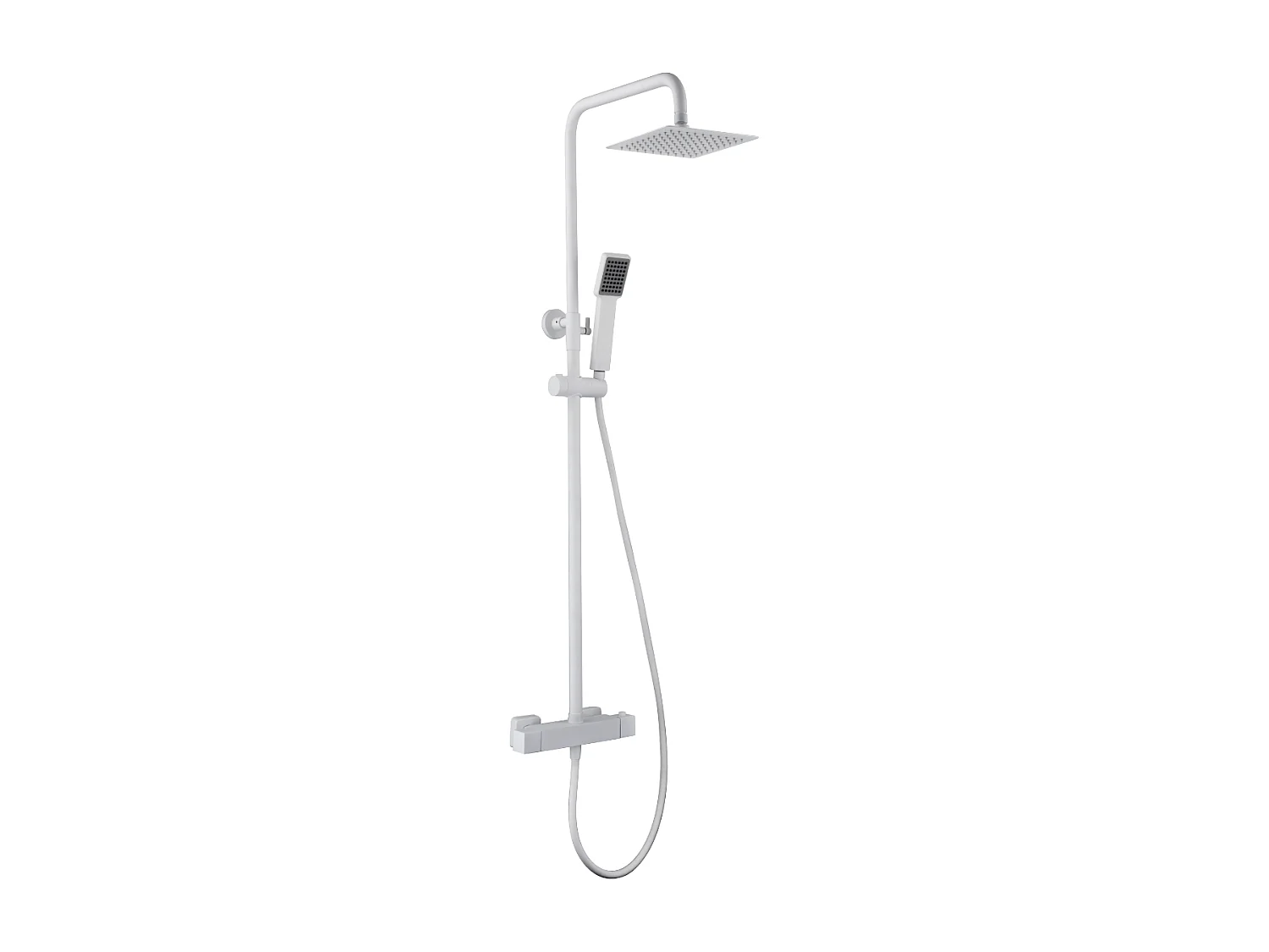 Colonne de Douche avec Mitigeur Thermostatique blanc mat anti-calcaire - Design Moderne - ART IMEX