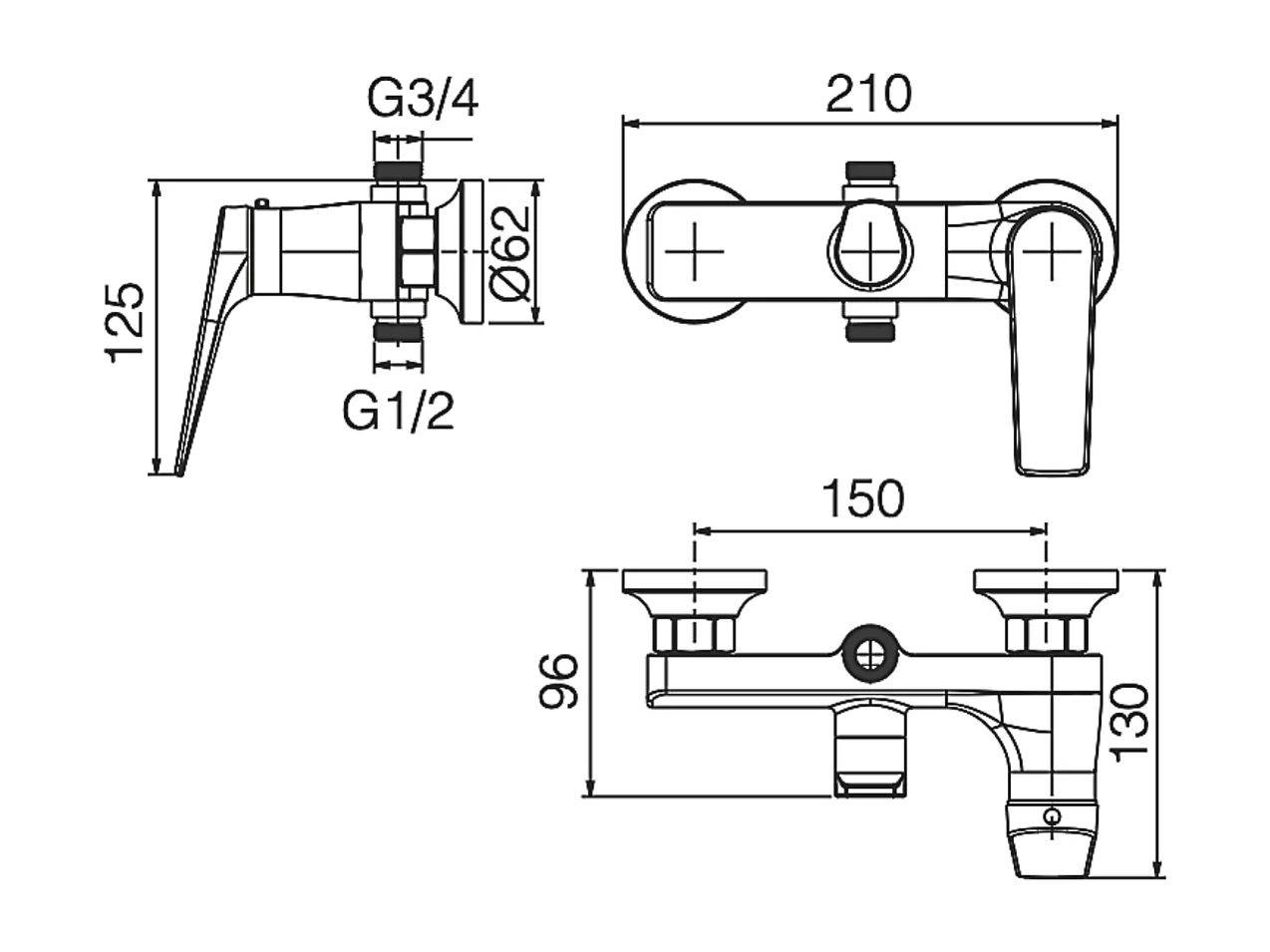 Colonne de Douche avec Mitigeur Thermostatique or brossé anti-calcaire - Design Moderne - NAPOLES IMEX
