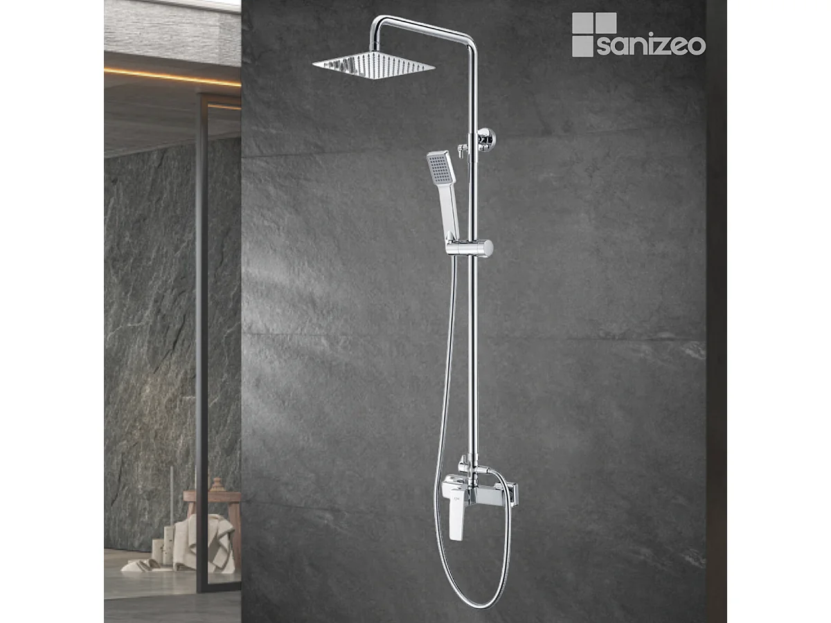 Colonne de Douche chromé anti-calcaire - Design Moderne et Économie d'eau - Kit Complet ART IMEX