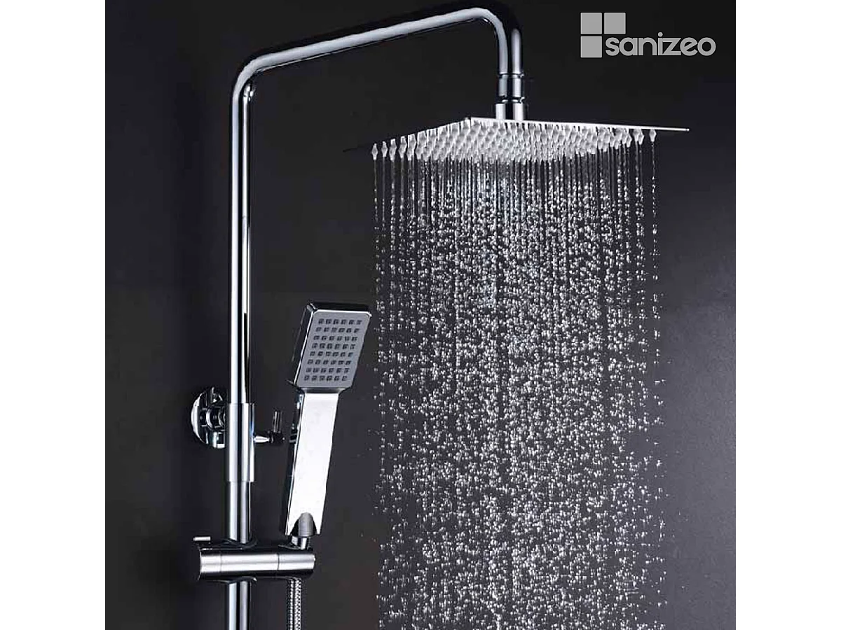 Colonne de Douche chromé anti-calcaire - Design Moderne et Économie d'eau - Kit Complet ART IMEX