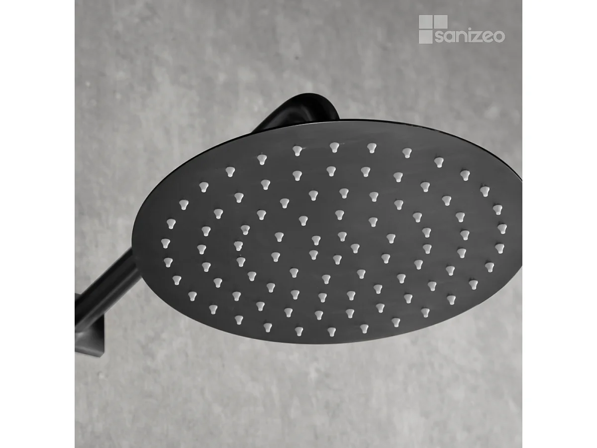 Colonne de Douche Encastrée avec Mitigeur Thermostatique noir mat anti-calcaire - Design Moderne - ASSEN IMEX