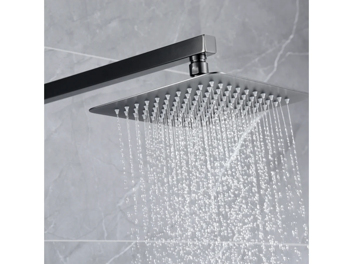 Colonne de Douche noir métal anti-calcaire - Design Moderne et Économie d'eau - Kit Complet PISA IMEX