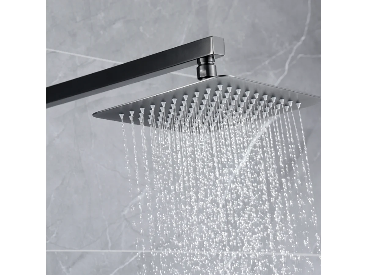 Colonne de Douche noir métal anti-calcaire - Design Moderne et Économie d'eau - Kit Complet PISA IMEX