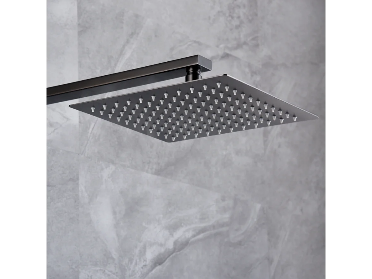 Colonne de Douche Encastrée noir métal anti-calcaire - Design Moderne et Économie d'eau - Kit Complet PISA IMEX