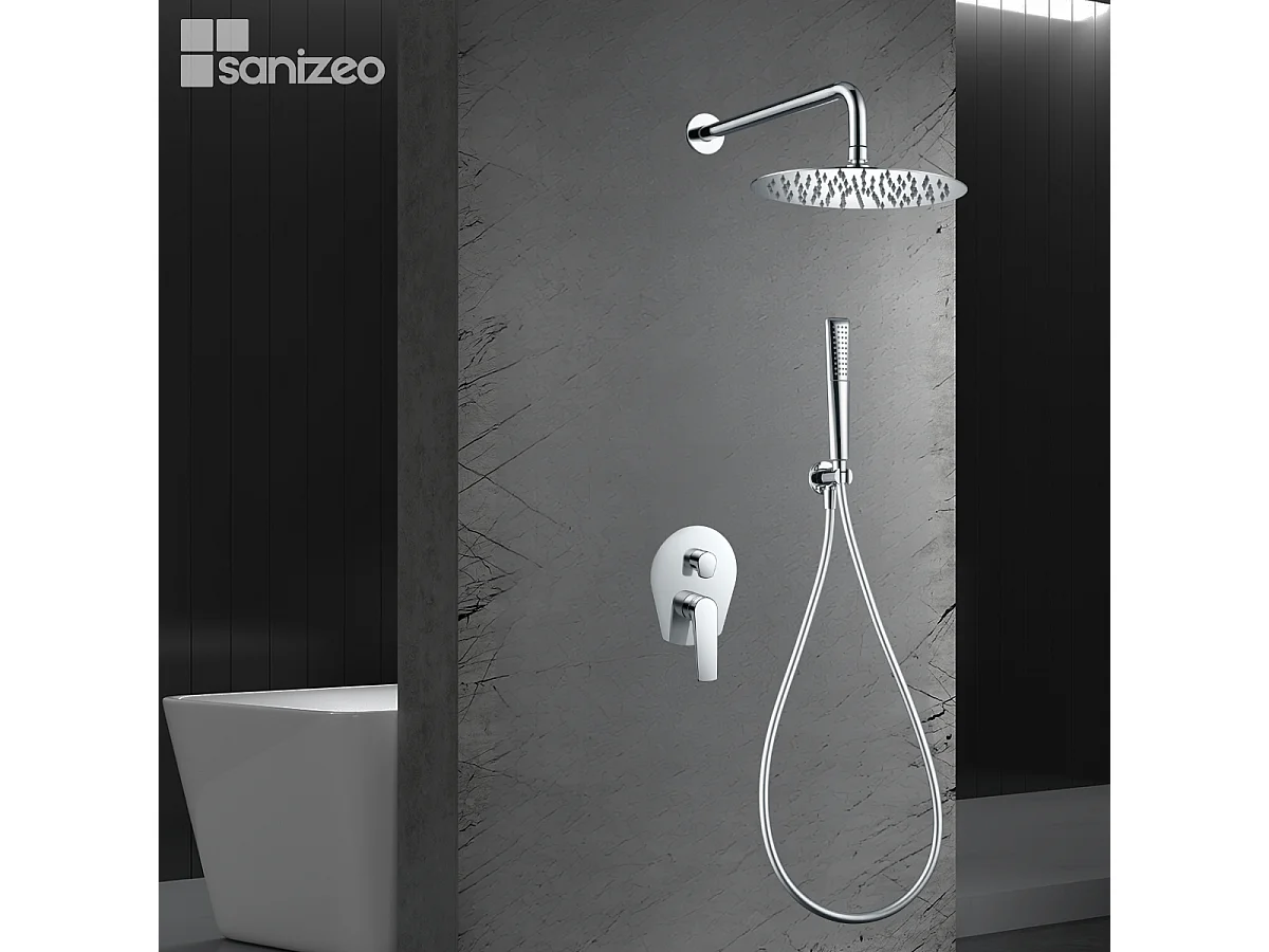 Colonne de Douche Encastrée chromé anti-calcaire - Design Moderne et Économie d'eau - Kit Complet DELOS IMEX