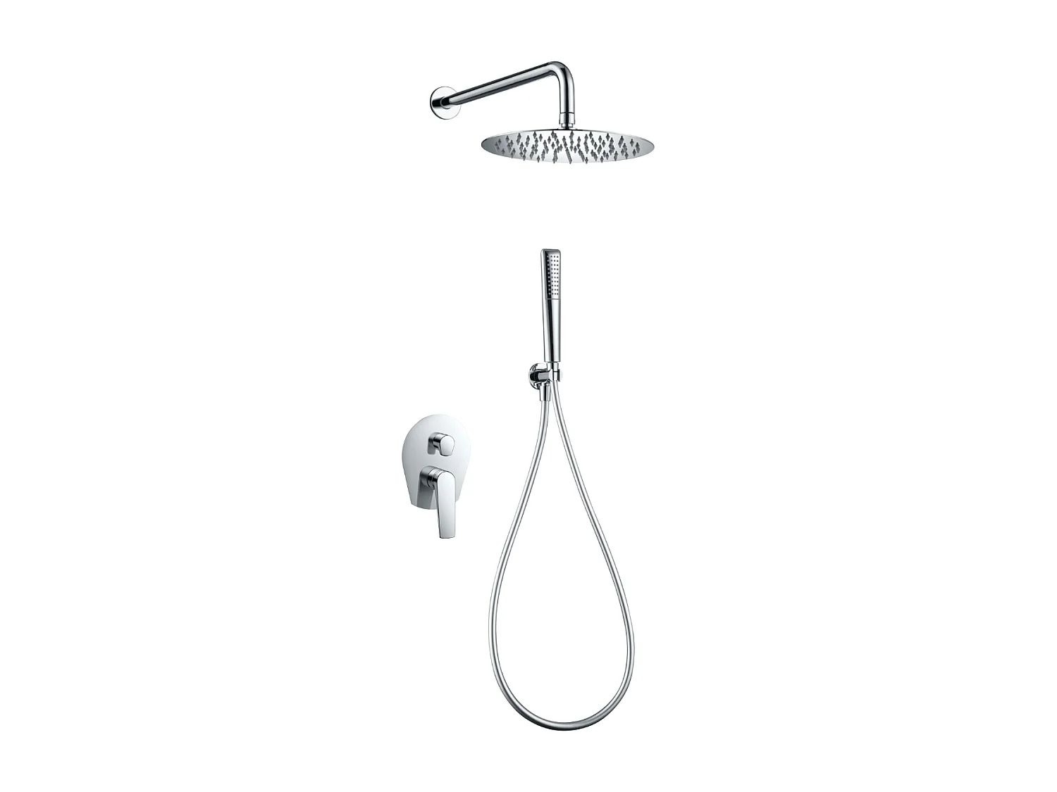 Colonne de Douche Encastrée chromé anti-calcaire - Design Moderne et Économie d'eau - Kit Complet DELOS IMEX