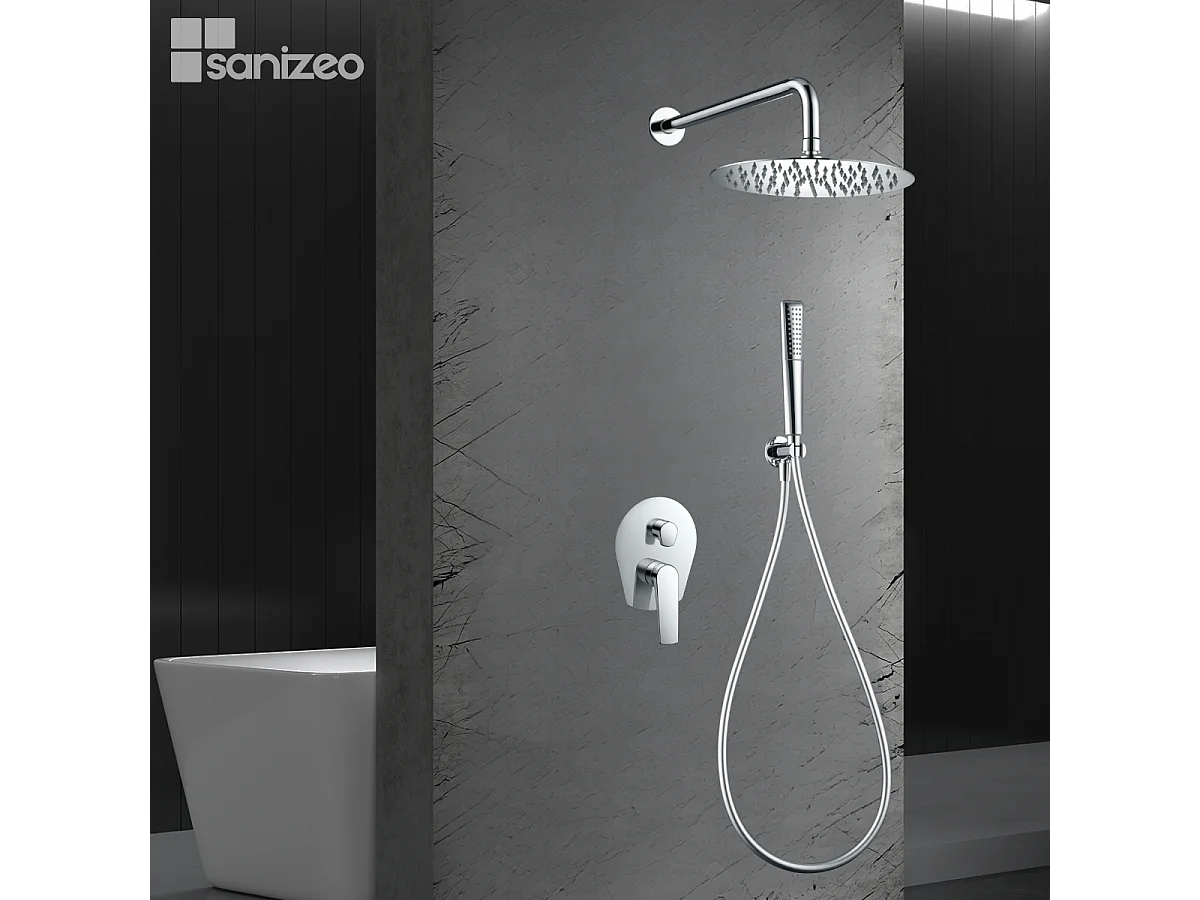 Colonne de Douche Encastrée chromé anti-calcaire - Design Moderne et Économie d'eau - Kit Complet DELOS IMEX