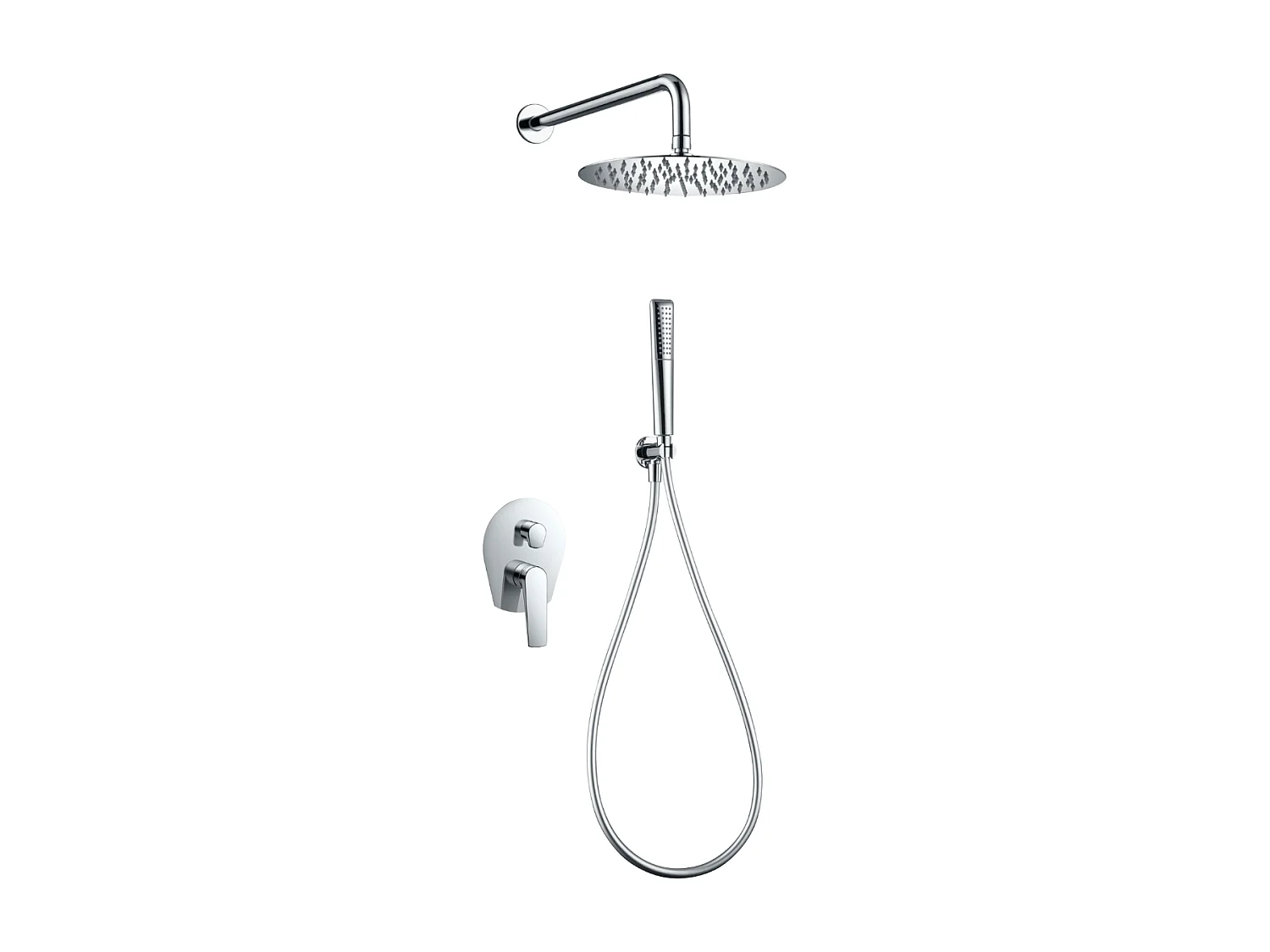 Colonne de Douche Encastrée chromé anti-calcaire - Design Moderne et Économie d'eau - Kit Complet DELOS IMEX