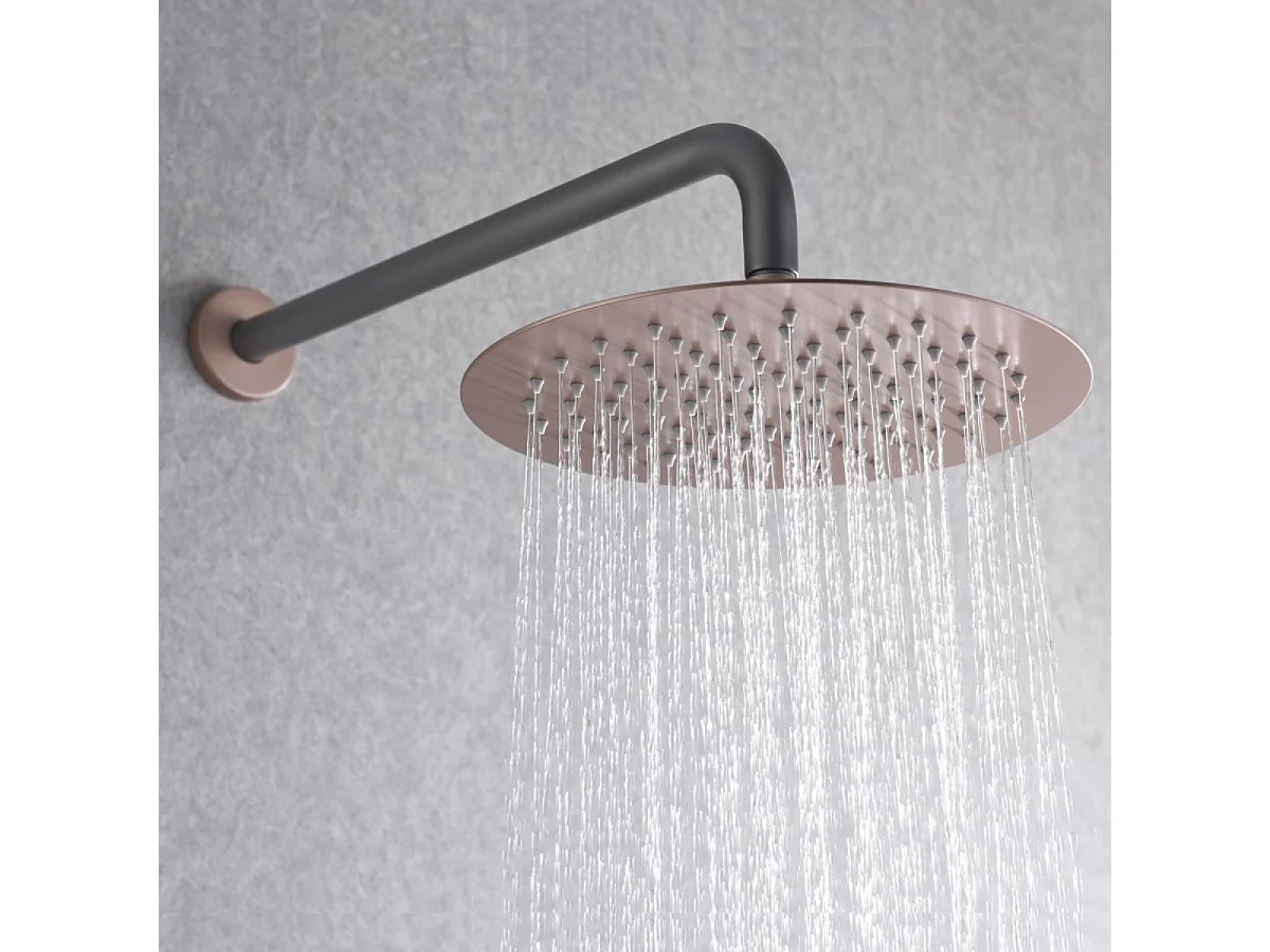 Colonne de Douche Encastrée gris/champagne mat anti-calcaire - Design Moderne et Économie d'eau - Kit Complet LINE IMEX