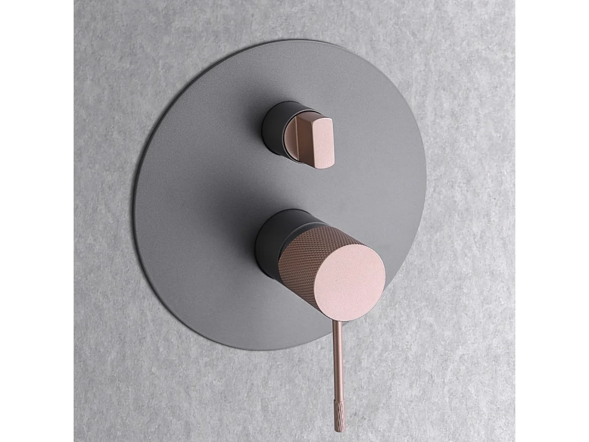 Colonne de Douche Encastrée gris/champagne mat anti-calcaire - Design Moderne et Économie d'eau - Kit Complet LINE IMEX