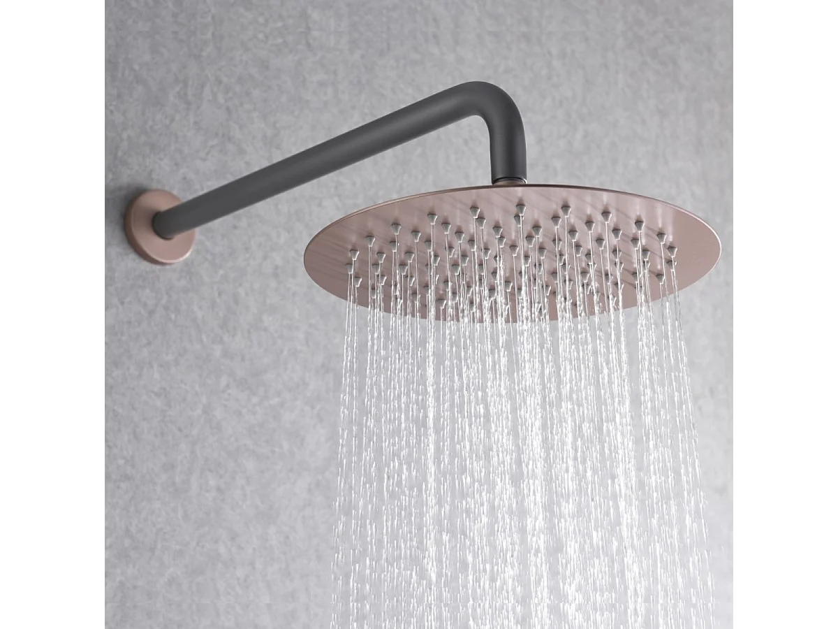 Colonne de Douche Encastrée gris/champagne mat anti-calcaire - Design Moderne et Économie d'eau - Kit Complet LINE IMEX