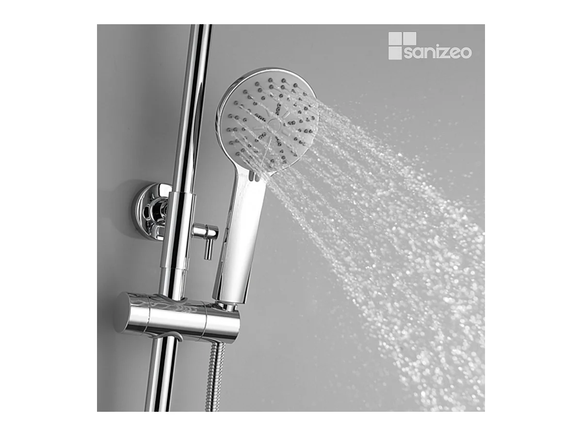 Colonne de Douche chromé anti-calcaire - Design Moderne et Économie d'eau - Kit Complet BELGICA IMEX