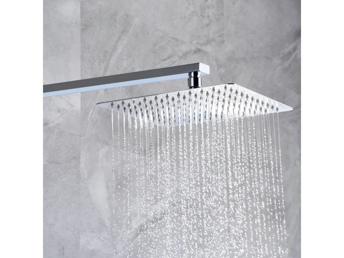 Colonne de Douche Encastrée chromé anti-calcaire - Design Moderne et Économie d'eau - Kit Complet PISA IMEX