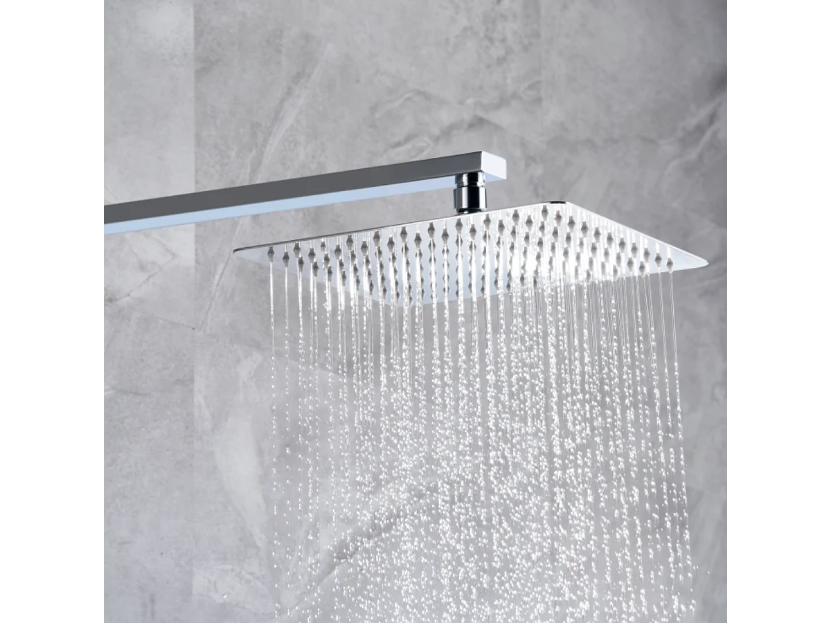 Colonne de Douche Encastrée chromé anti-calcaire - Design Moderne et Économie d'eau - Kit Complet PISA IMEX